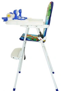 EVOHOME Babies 7 Levels Smart FeedingCushion/ ToddlerTable Chair Easy Fold Feed Baby Chair, Infant Dinning High Chair for Room/ Living/Dinning - 1 to 2 Years, Blue